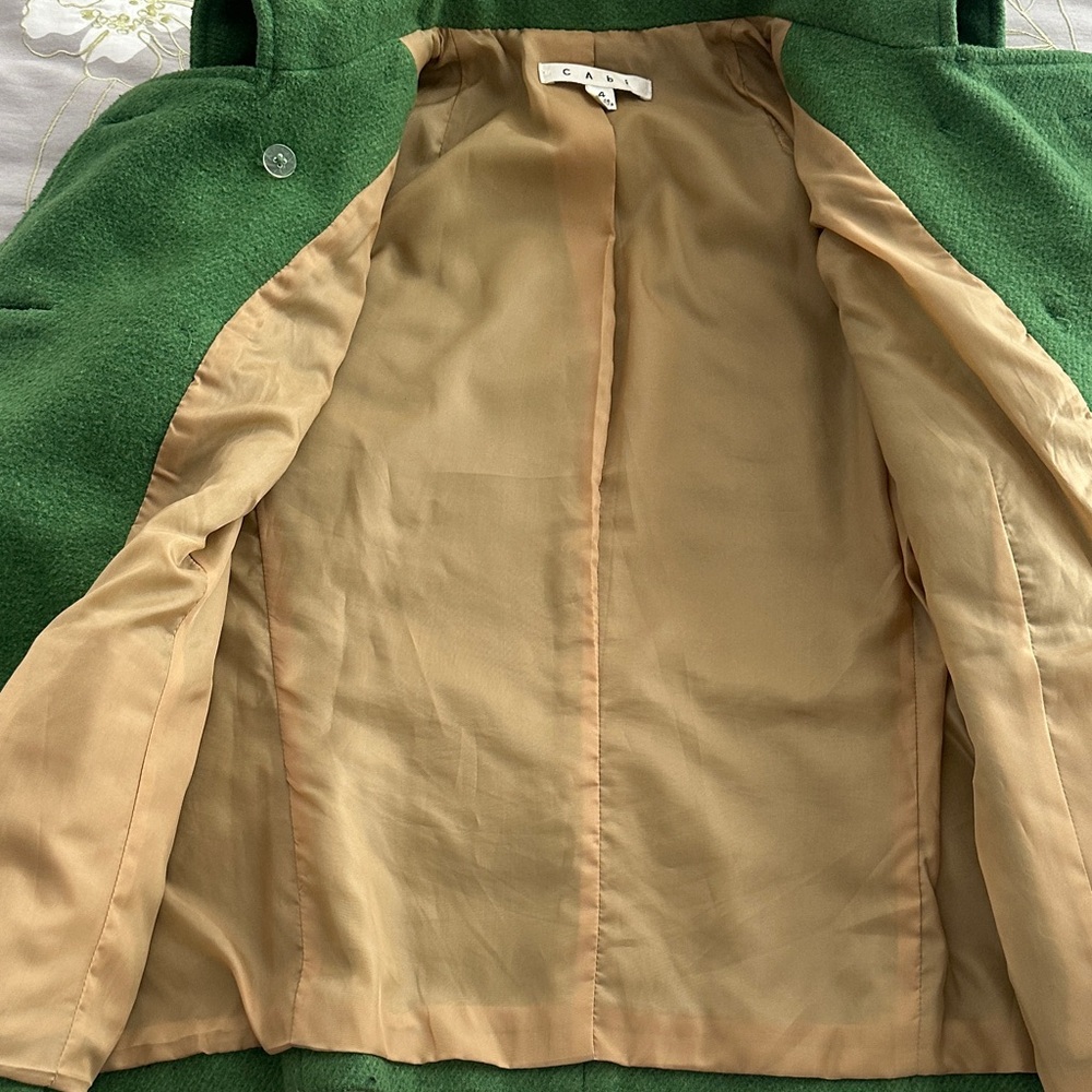 Cabi Clover Green Pea Coat- Size 4 - Picture 7 of 8